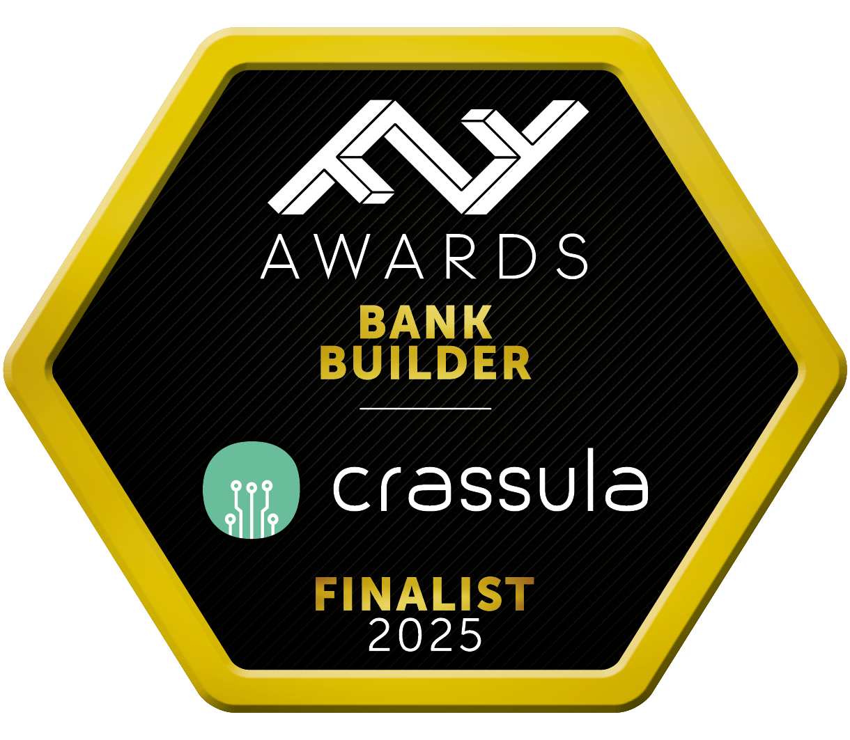 FF Awards 2025 Bank Builder Finalist awarded to Crassula for enabling customizable Banking-as-a-Service and modular financial product delivery.