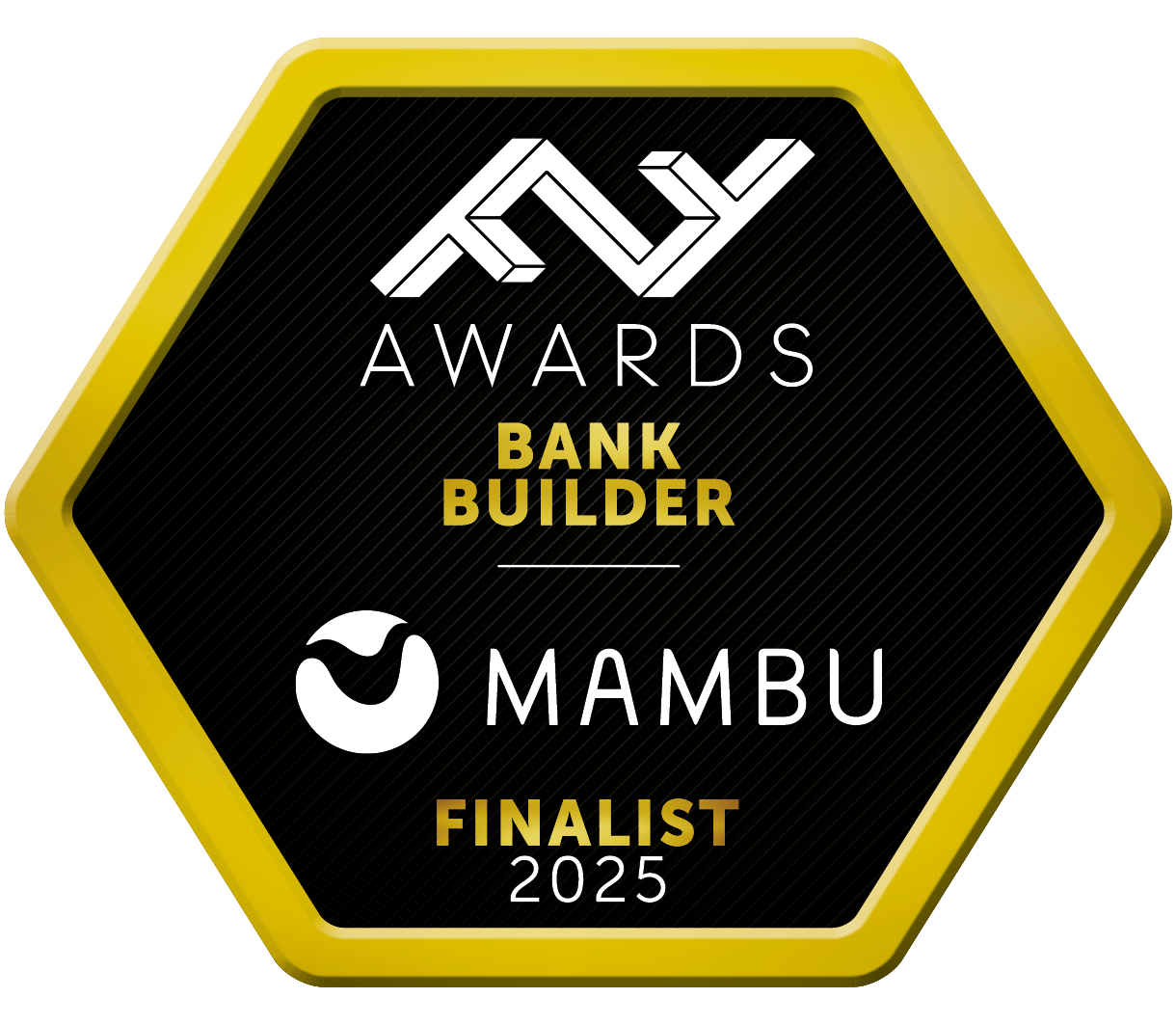 FF Awards 2025 Bank Builder Finalist awarded to Mambu for pioneering cloud-native core banking that powers modern, composable financial services.