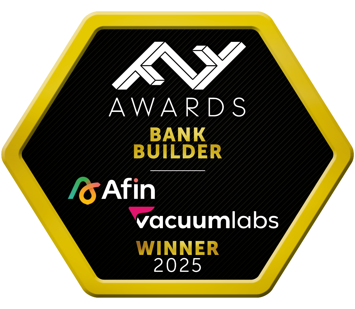 FF Awards 2025 Bank Builder Winner awarded to Afin Bank & Vacuumlabs for transforming the foundations of banking through modern, customizable, and scalable banking infrastructure.
