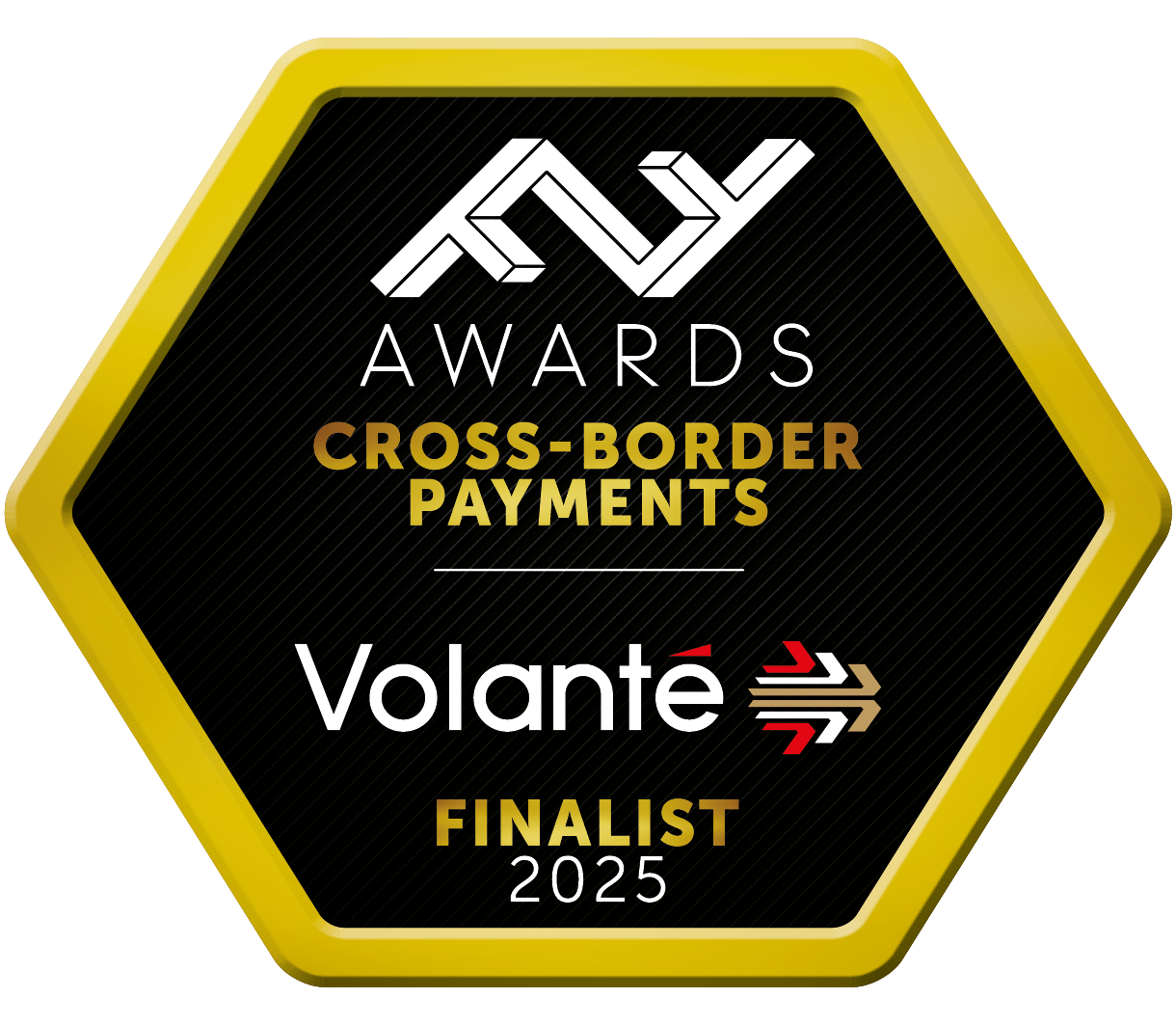 FF Awards 2025 Cross-Border Payments Finalist awarded to Volante for enhancing speed, transparency, and automation in international payments.