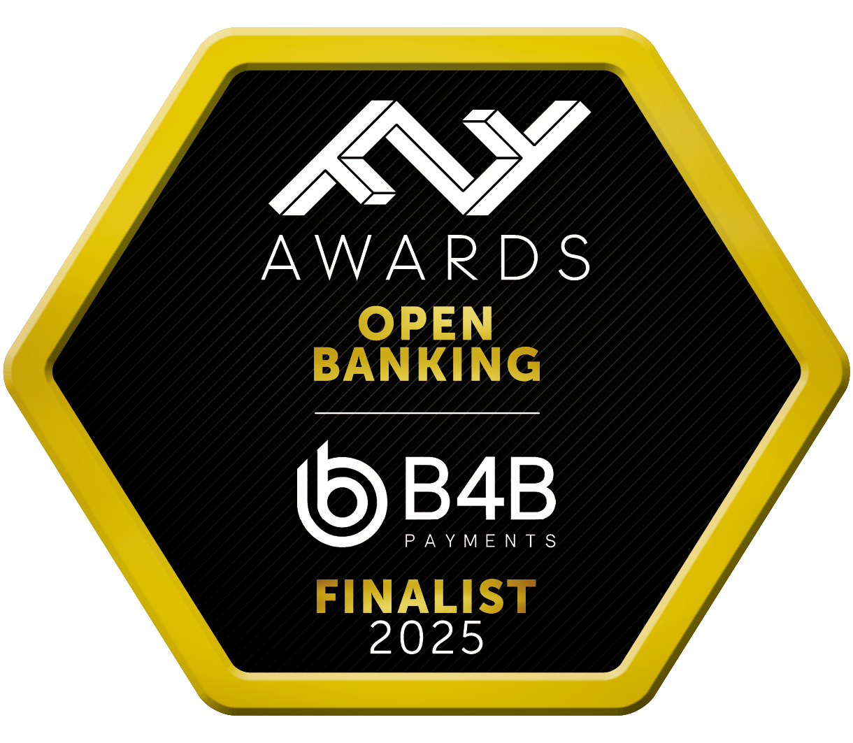 FF Awards 2025 Open Banking Finalist awarded to B4B Payments for advancing secure and seamless financial data connectivity through open banking.