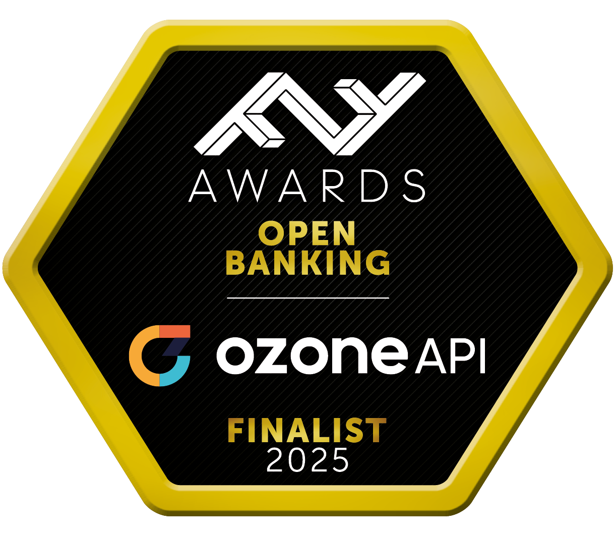 FF Awards 2025 Open Banking Finalist awarded to Ozone API for powering advanced open banking connectivity and interoperability.