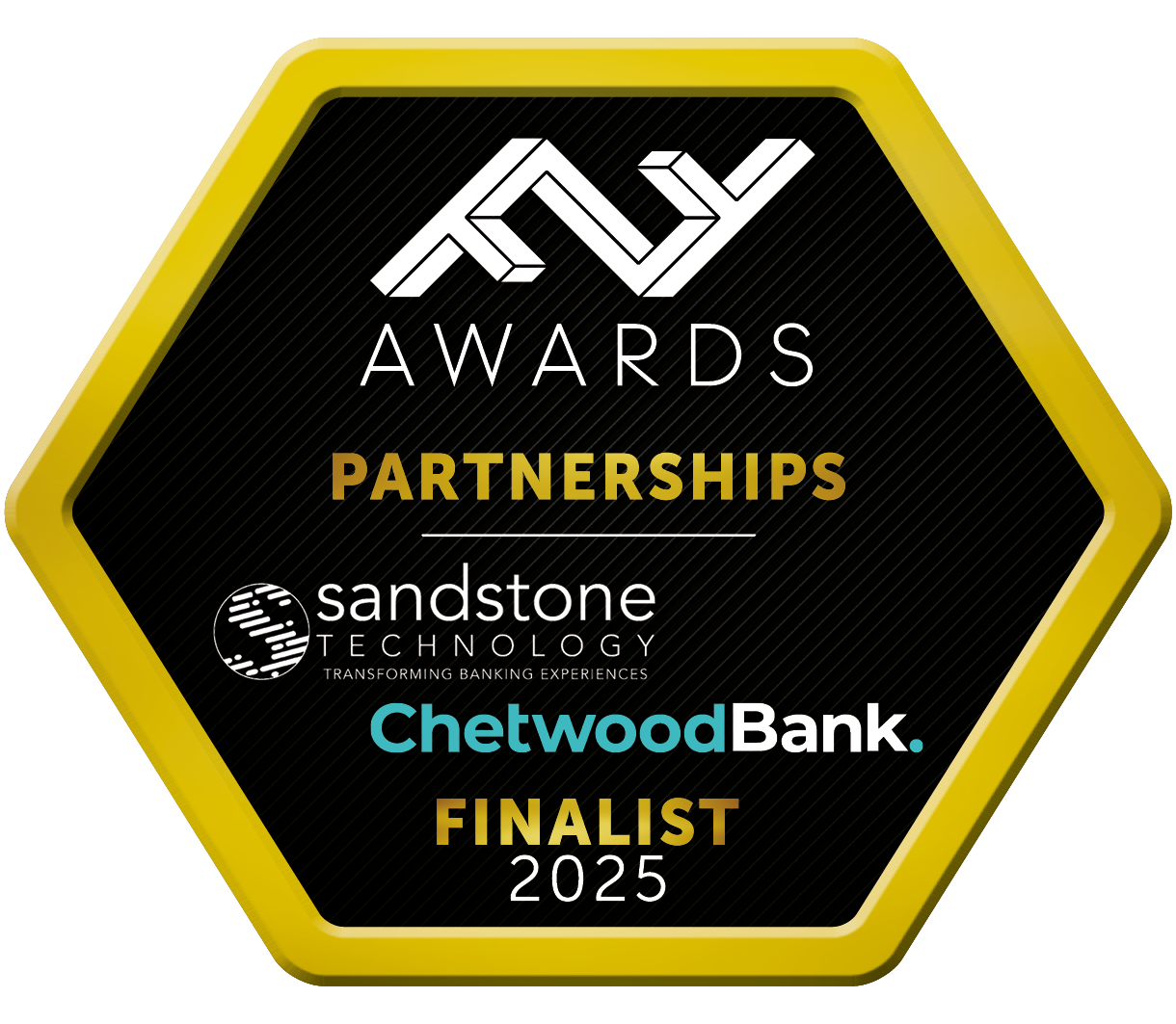 FF Awards 2025 Partnership Finalist awarded to Sandstone & Chetwood for advancing digital banking transformation through a strong strategic collaboration.
